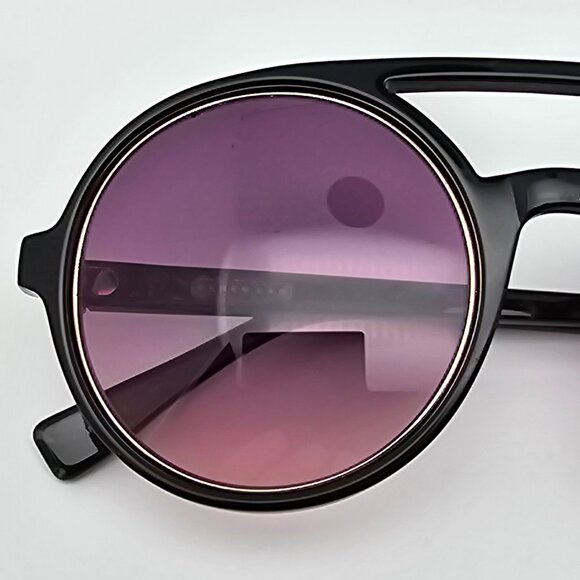 Derek Lam Morton Black Frame Brown Gradient Lens Aviator Sunglasses Japan 51mm